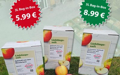 Frisch gepresster Apfelsaft zu kaufen