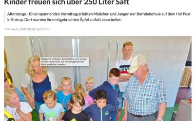 Borndalschule besucht Mosterei Post