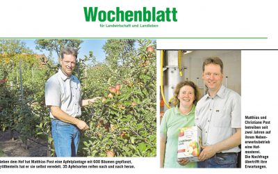 Saft vom Hof – Wochenblatt für Landwirtschaft und Landleben berichtet über die Mosterei Post