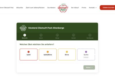 Obstsaft Post Altenberge - Termin buchen